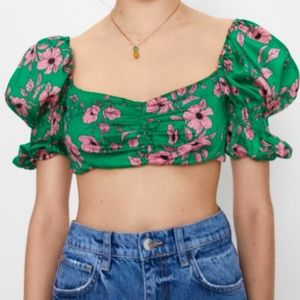 Zara floral crop top